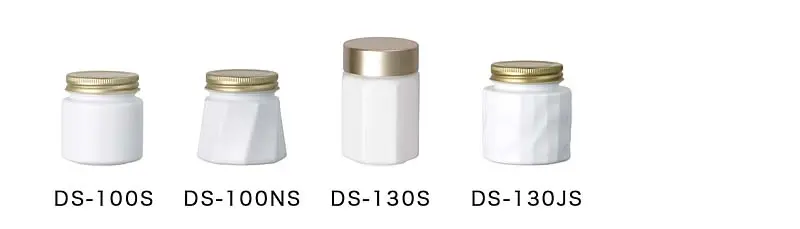 DS広口瓶（白ガラス日本製）・スクリューキャップ