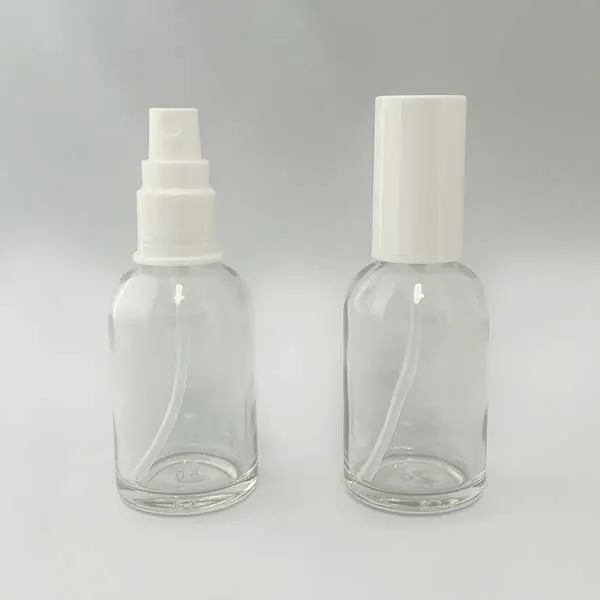 透明瓶50mL・スプレー黒オーバーキャップ
