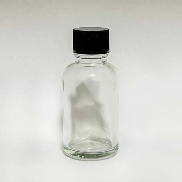 透明瓶30mL・スクリューキャップ黒