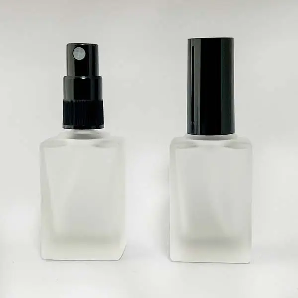 平角香水瓶15mLフロスト・スプレー黒