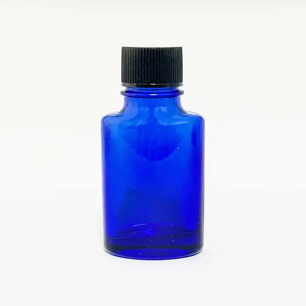 オーバル青瓶20mL・キャップ黒