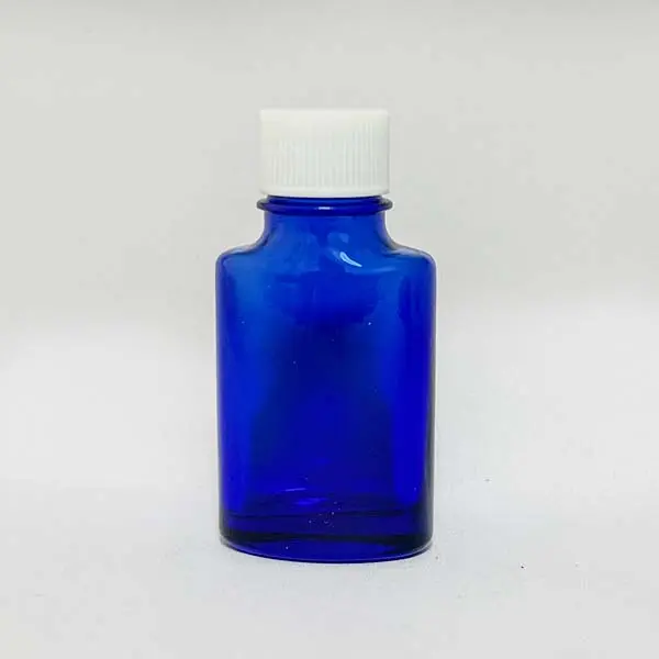 オーバル青瓶20mL・キャップ白