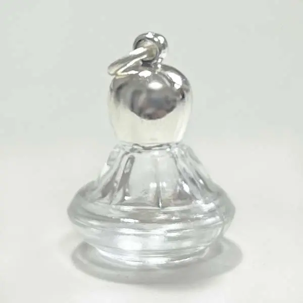 ミニ香水瓶・円盤・リンゴ型キャップ金銀5本セット