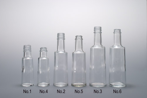 円柱ボトル～焼酎瓶、日本酒瓶、ウィスキー瓶、酒類用ボトル、規格ガラス容器